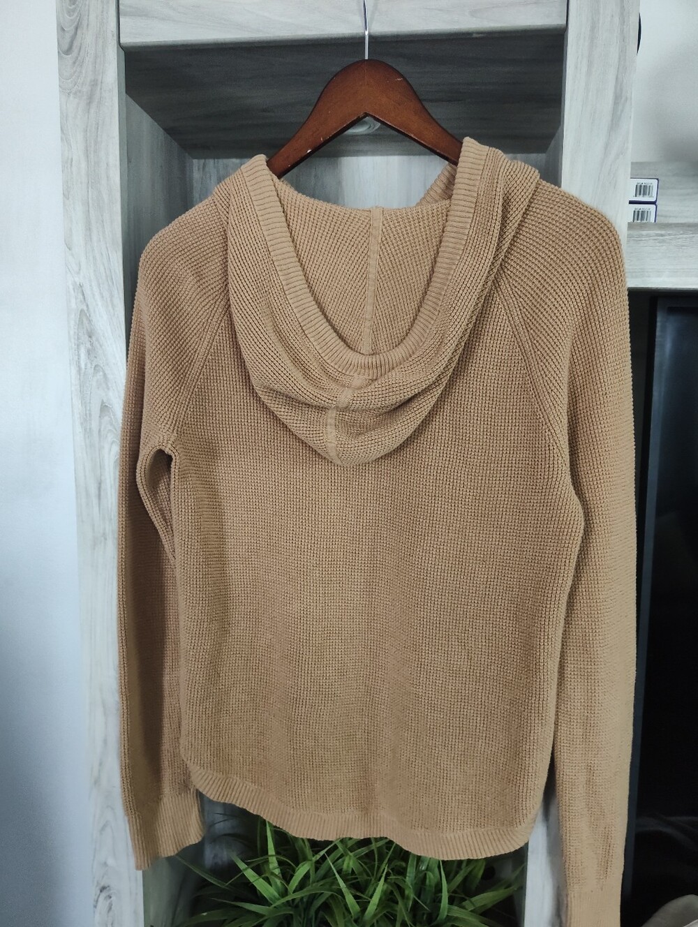Ralph Lauren Camel Knit Hooded Pullover Sweater SZ M Good Condition - Picture 4 of 5